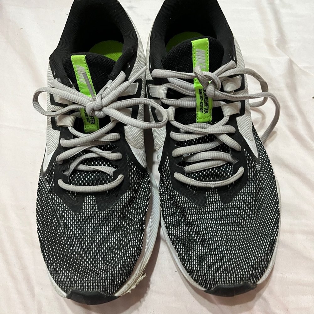 Nike Black and Green Athletic Shoes